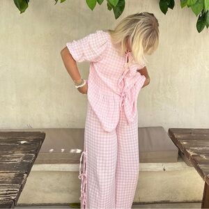 Hello Moon gingham set